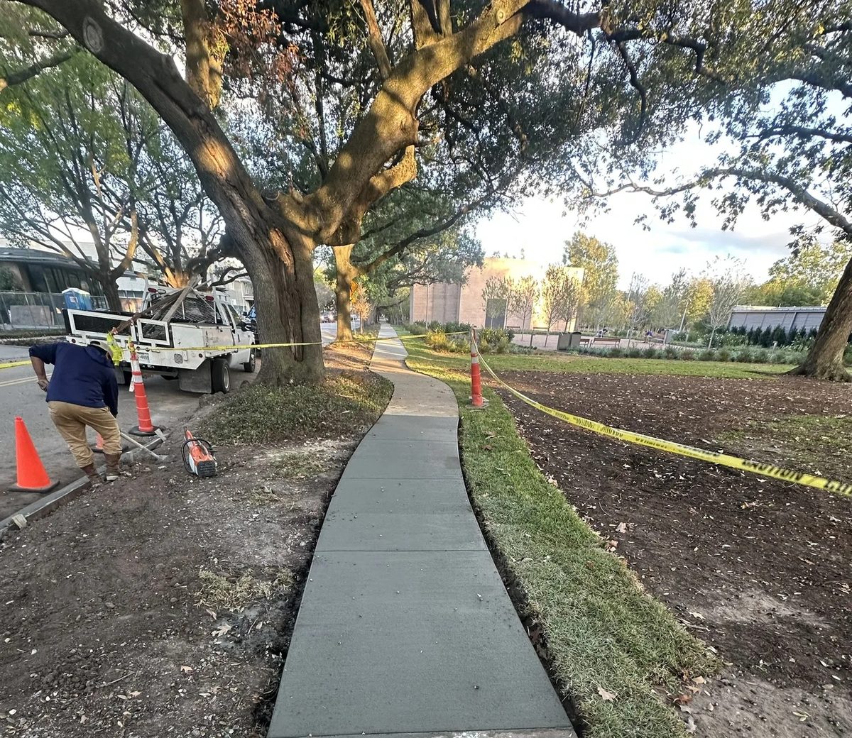 Sidewalk and ADA curb ramp
