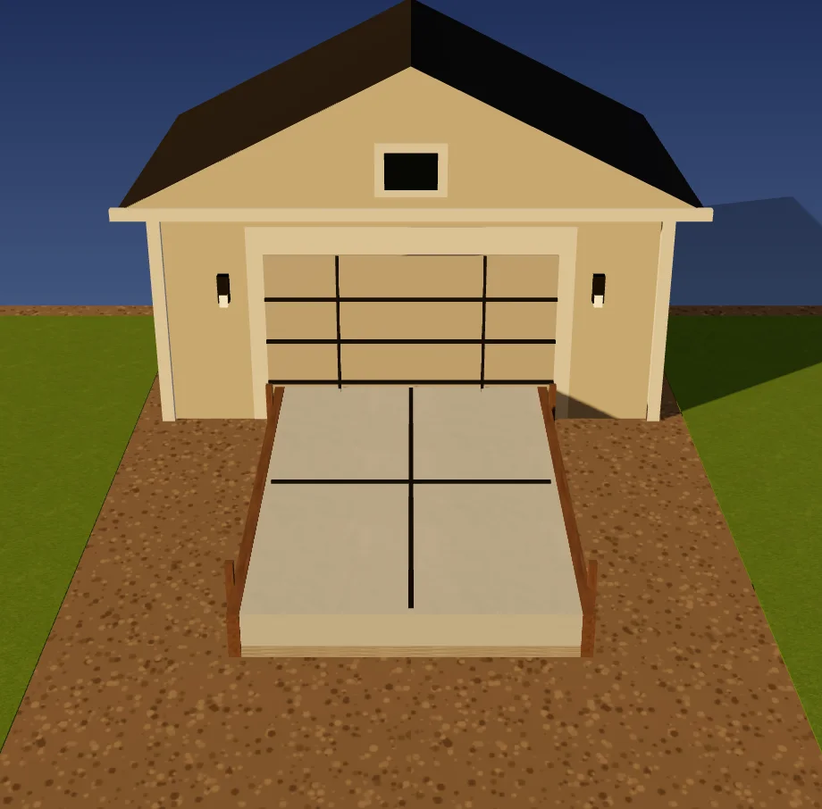 3D model of Concrete Driveways work by Lucky's Concrete